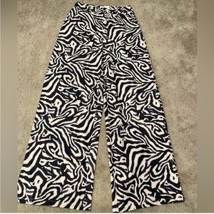 12th Tribe x The Salty Blonde Evelyn Black Abstract Pants Size Medium NWT
